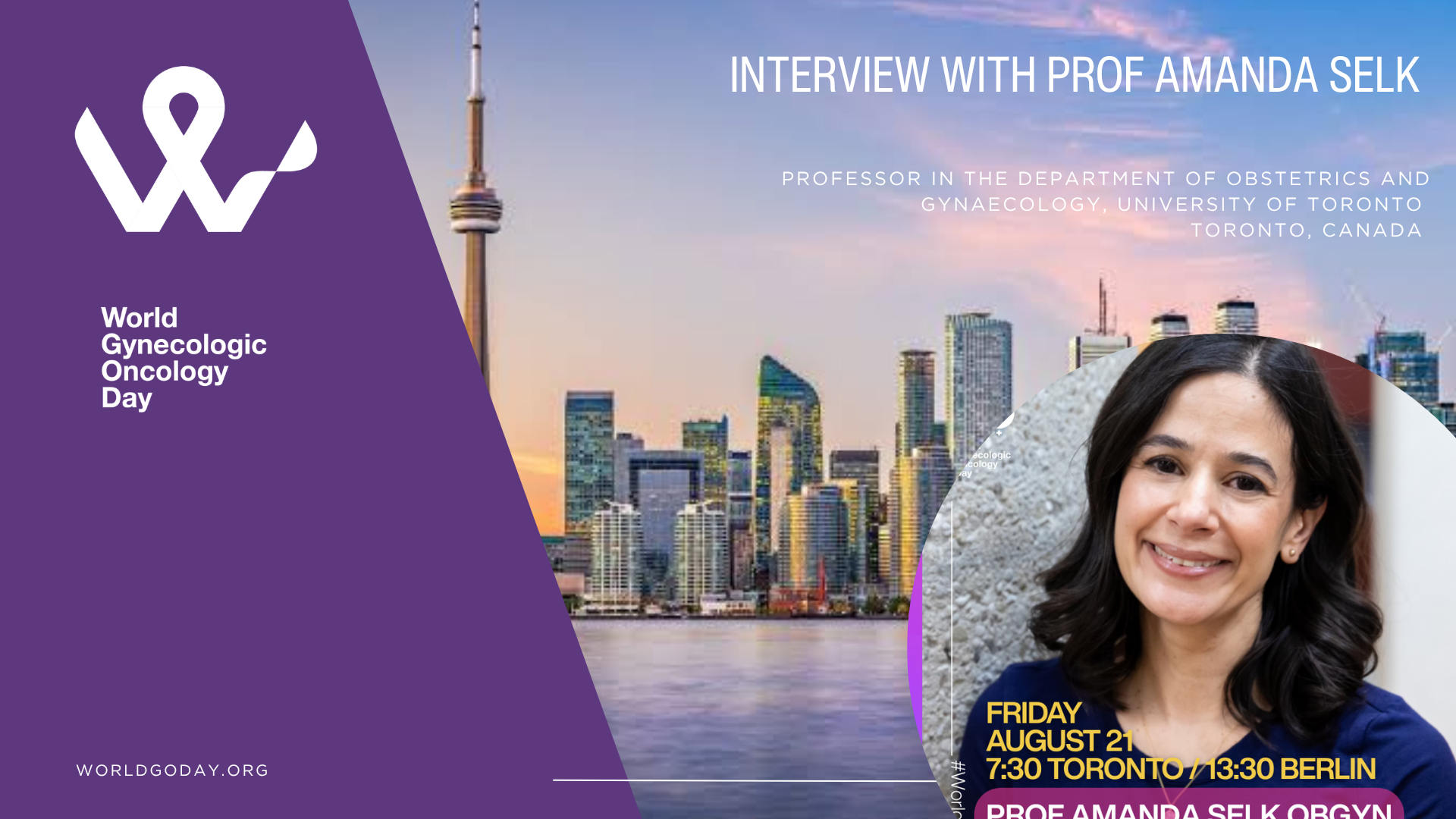 Image of AMANDA SELK on world gynecologic oncology day background